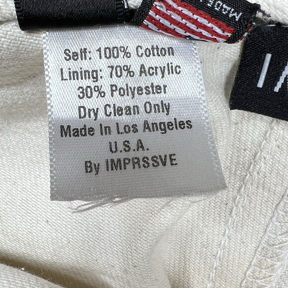 VTG IMPRSSVE Jeans Women’s Size 26 Beige CUSTOM Polo Bear Patches Straight Fit - Picture 11 of 12